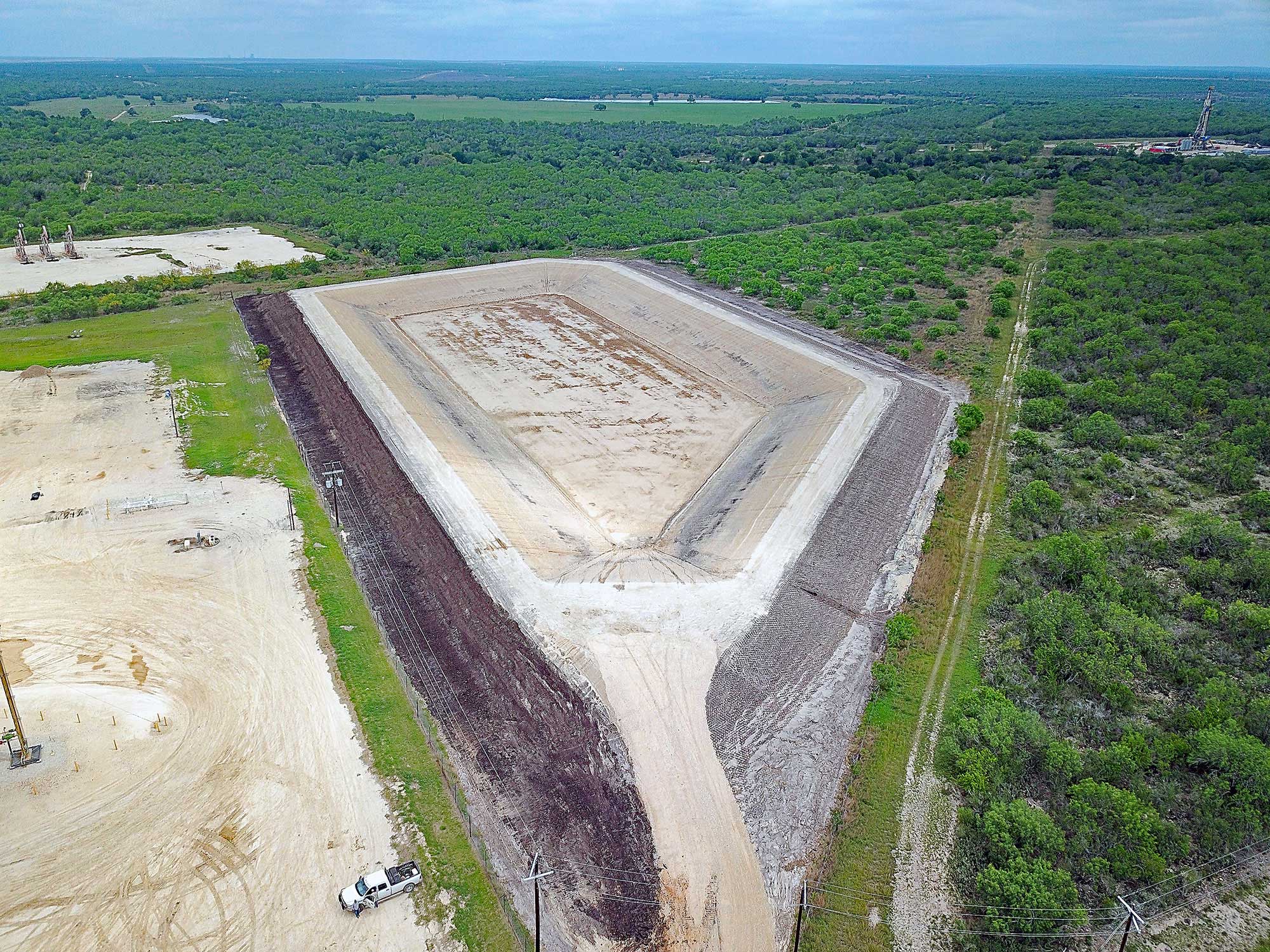 Drill pad construction and earthwork in South Texas